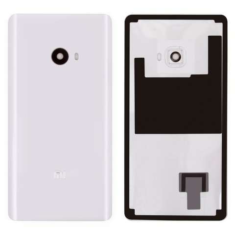 Panel trasero de carcasa puede usarse con Xiaomi Mi Note 2, blanco, con vidrio de cámara