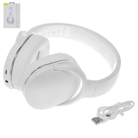 Auricular Baseus D02, inalámbrica, blanco, con cable micro USB Tipo B, #NGD02 02