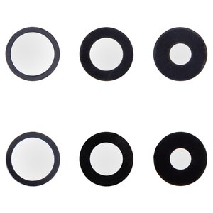 Vidrio de cámara puede usarse con iPhone 14 Pro, iPhone 14 Pro Max, negro, sin marco, juego de 3 uds.