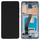 Pantalla LCD puede usarse con Samsung G980 Galaxy S20, G981 Galaxy S20 5G, blanco, con marco, original (vidrio reemplazado), cloud white