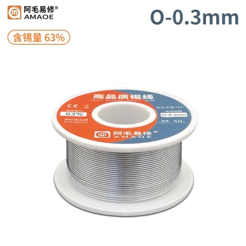 Estaño Amaoe 6337 O, Sn 63% , Pb 37%, 0.3 mm, 50 g