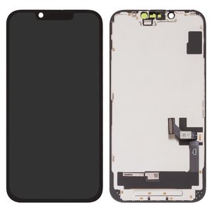 Pantalla LCD puede usarse con iPhone 14, negro, con marco, HC, sin error, OLED , ZY OLED OEM hard, diagnosable