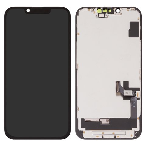 Pantalla LCD puede usarse con iPhone 14, negro, con marco, HC, sin error, OLED , ZY OLED OEM hard, diagnosable