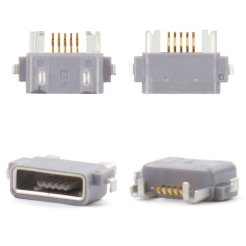 Конектор зарядки для Sony C6602 L36h Xperia Z, C6603 L36i Xperia Z, LT25i Xperia V, LT26W Xperia acro S, ST25i Xperia U; Sony Ericsson ST18i, WT18, WT19, 5 pin, micro USB тип B