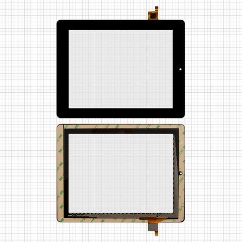 Сенсорный экран для China Tablet PC 8"; Prestigio MultiPad 2 Ultra Duo 8.0 3G PMP7280C3G , черный, 153 мм, 9 pin, 200 мм, емкостный, 8", #PB80DR8357 080088 01A V2