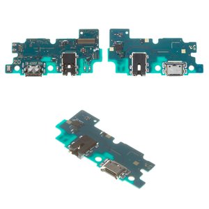 Шлейф для Samsung A205F DS Galaxy A20, коннектора зарядки, с микрофоном, High Copy, плата зарядки