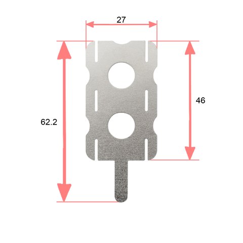 Нікелева пластина для зварювання акумуляторів 18650, 27x62.2mm