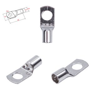 Наконечник SC10 6, 6 мм, кільцевий, мідний, луджений, 10 мм²