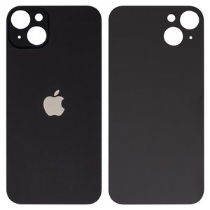 Задня панель корпуса для iPhone 14 Plus, чорна, не потрібно знімати скло камери, Midnight, big hole