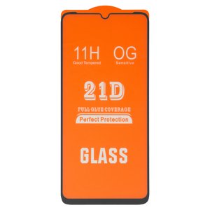 Захисне скло для Realme C11, C12, C15, Narzo 30A, сумісне з чохлом, Full Glue, без упаковки , чорний