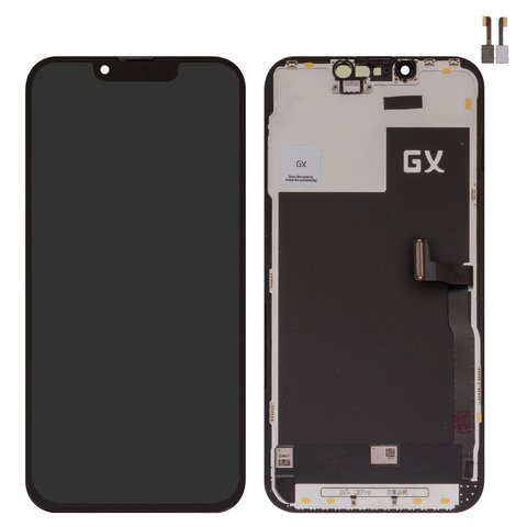 Дисплей для iPhone 13 Pro, чорний, з рамкою, High Copy, OLED , GX OEM hard