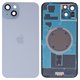 Задняя панель корпуса для iPhone 15 Plus, голубая, со стеклом камеры, HC