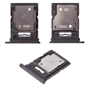 Держатель SIM карты для Xiaomi Redmi Note 13 4G, черный, midnight black