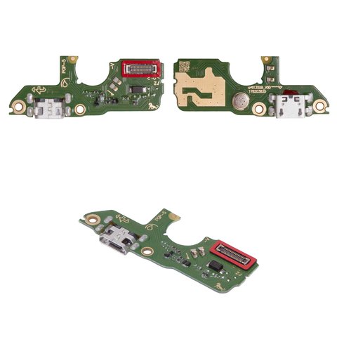 Шлейф для Tecno Pop 5 BD2 , коннектора зарядки, с микрофоном, с компонентами, High Copy, плата зарядки