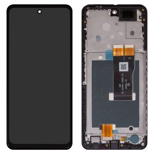 Дисплей для ZTE Blade A75 5G, Nubia Focus, черный, с рамкой, High Copy, 15 3240A 14681 51