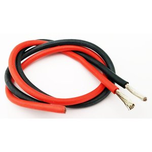 Провод в силиконовой изоляции 9AWG, 6,63 мм², 1 м, черный