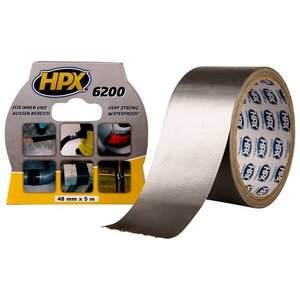 Лента армированная односторонняя HPX 6200, 50 мм, 10 м, серебристая Лента армированная односторонняя HPX 6200, 50 мм, 10 м, серебристая